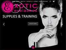 Tablet Screenshot of exoticeyelashes.com